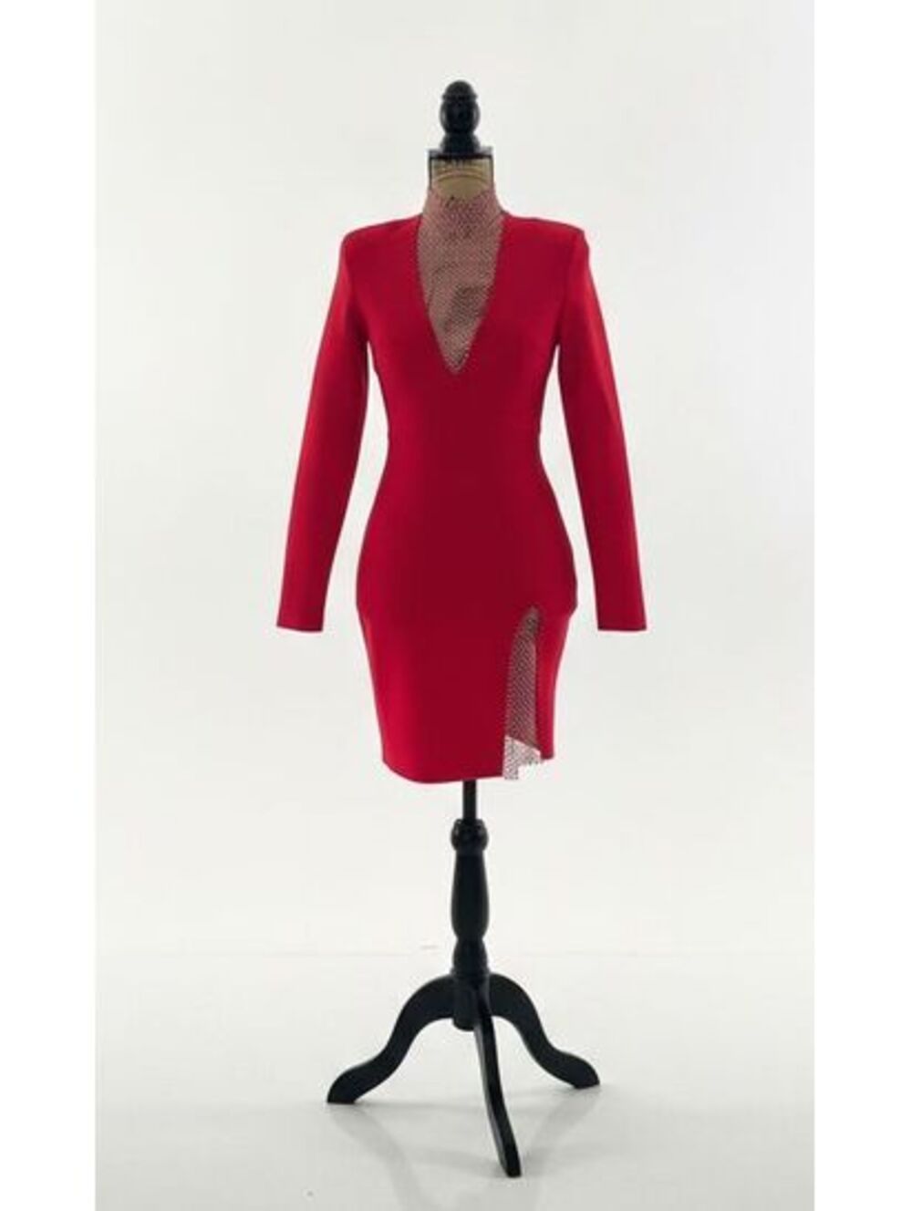 Fashion Nova Beginning To Wonder Bandage Mini Dress Red Small Flawed